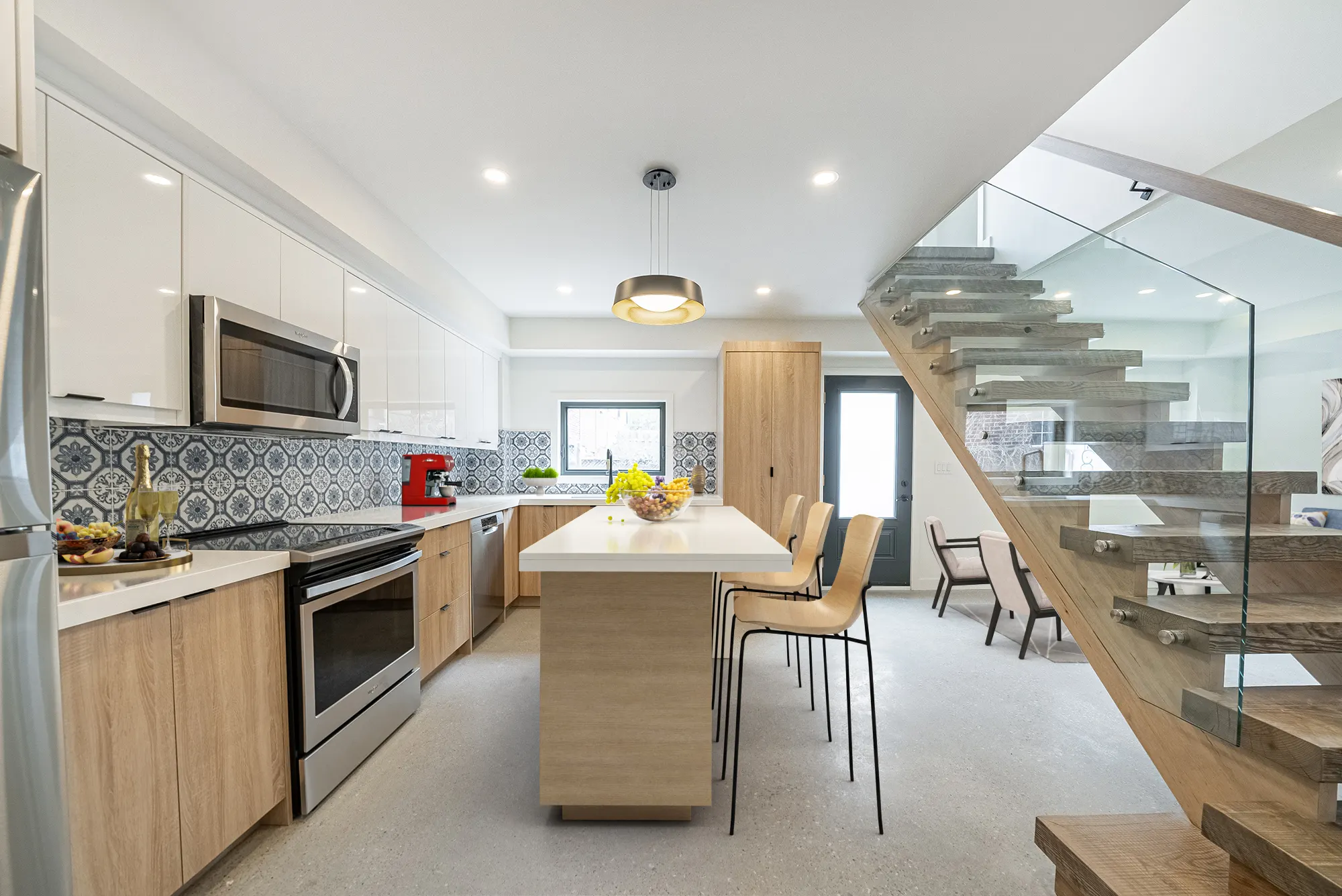 Toronto fourplex interior — modern kitchen with family-friendly design