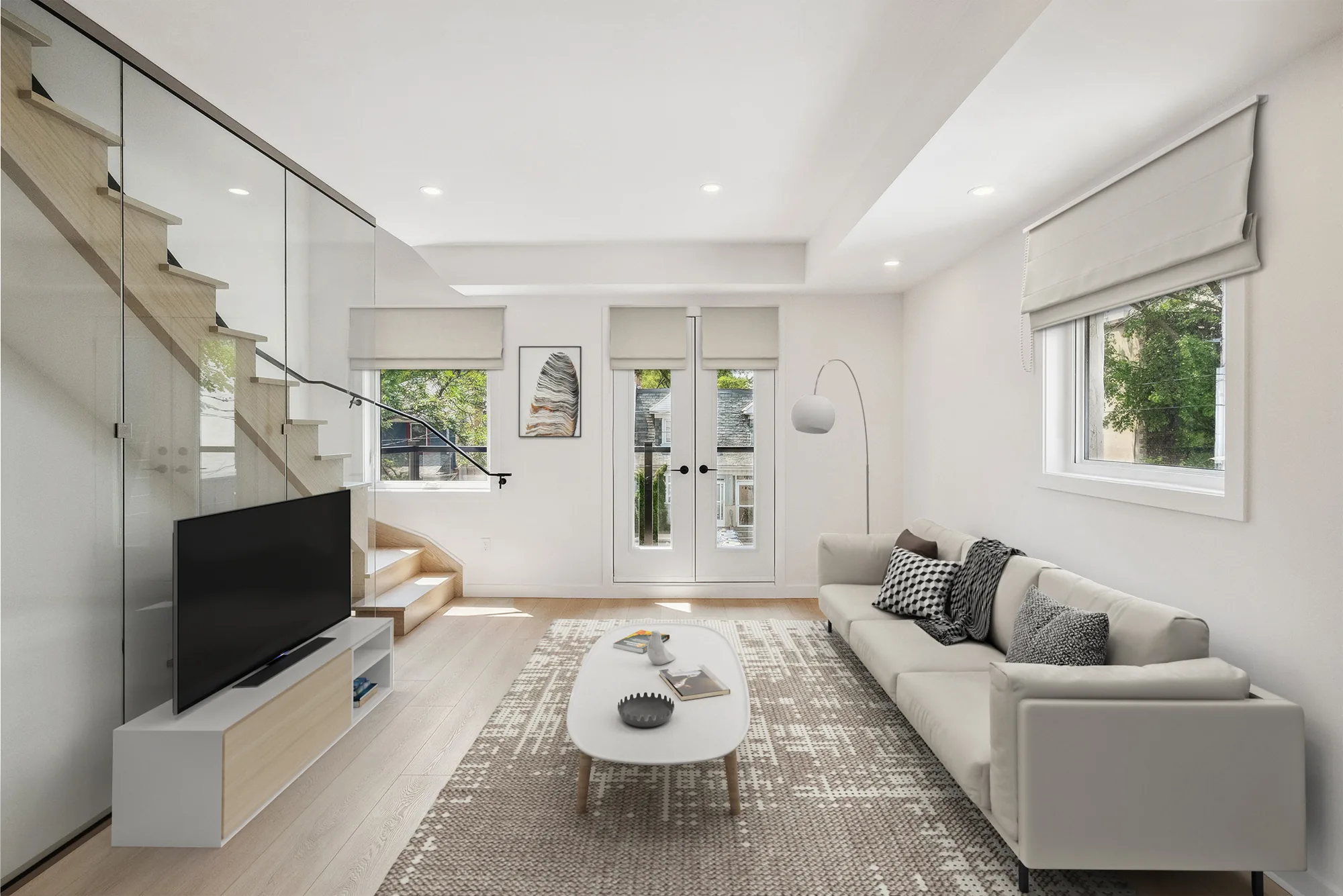 367 Howland — staged living room
