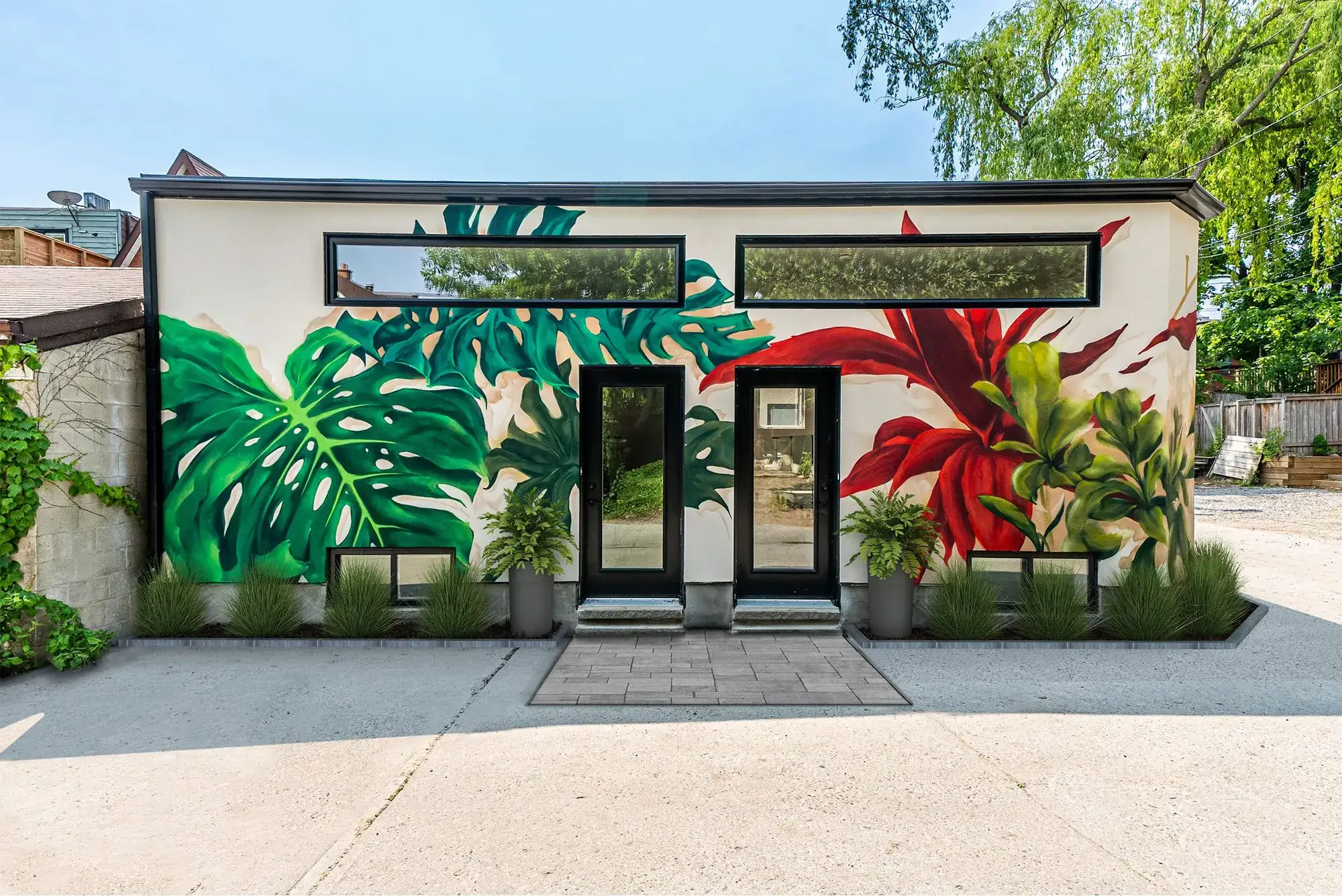 367 Howland — laneway suite with mural entrance